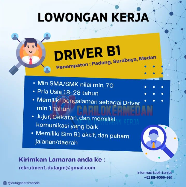 Loker SMA SMK Di PT Duta Generasi Mandiri Medan Juli 2023