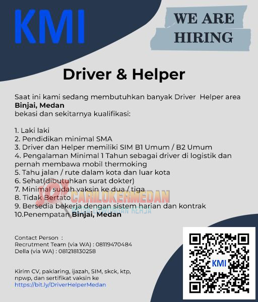 Loker SMA SMK Di PT Karya Mitra Insani Medan Binjai Juli 2023