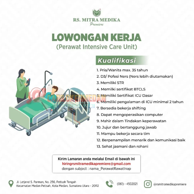 Loker SMA SMK D3 Ners Di RS Mitra Medika Premiere Medan 2