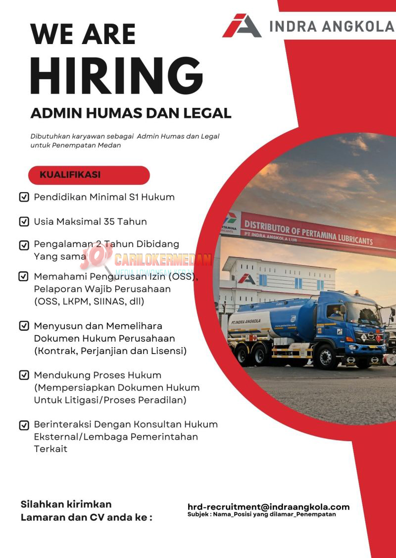 Loker S1 Di PT Indra Angkola Group Medan September 2023