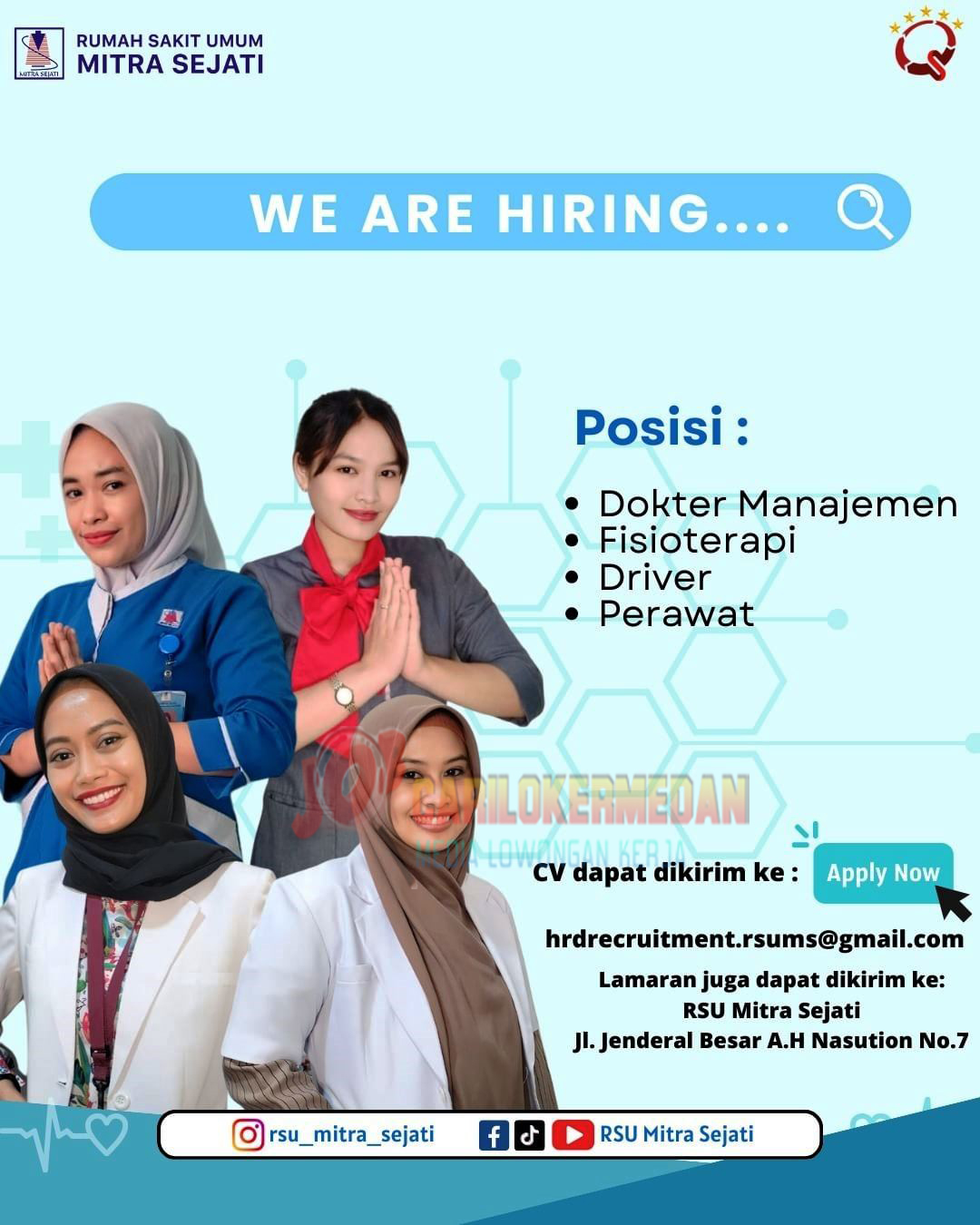 Loker SMA SMK D3 S1 S2 Di RSU Mitra Sejati Medan 2023 1