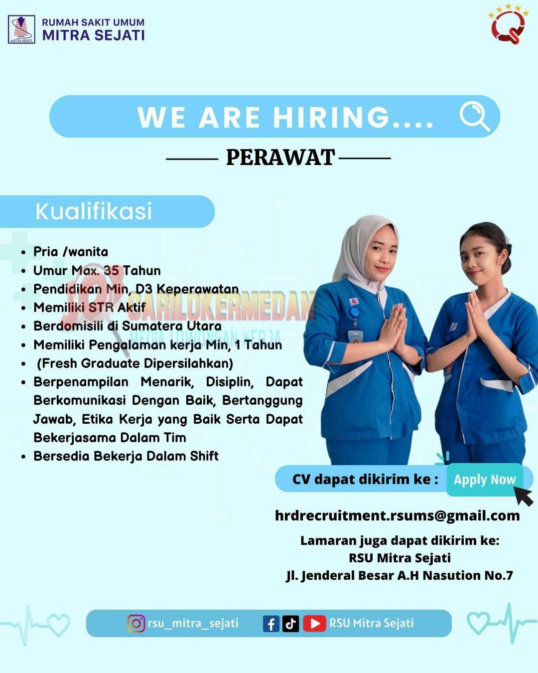 Loker SMA SMK D3 S1 S2 Di RSU Mitra Sejati Medan 2023 5