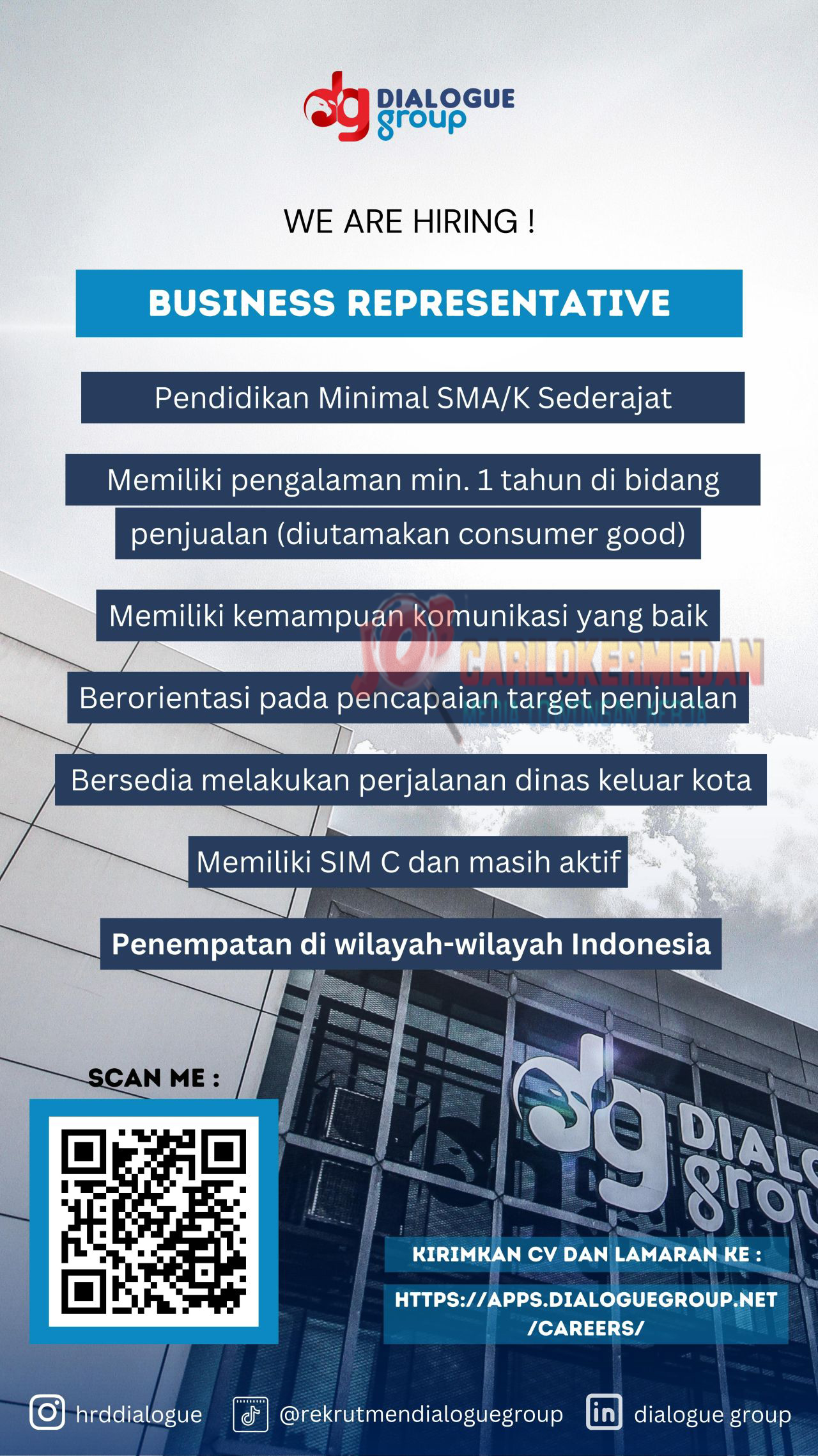 Loker SMA SMK Di Dialogue Group Medan November 2023