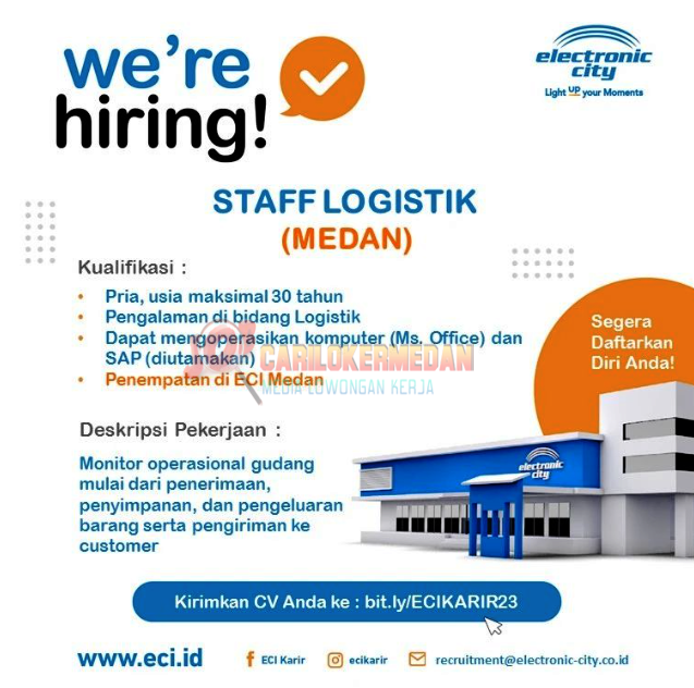 Loker Di PT Electronic City Indonesia Medan Januari 2024