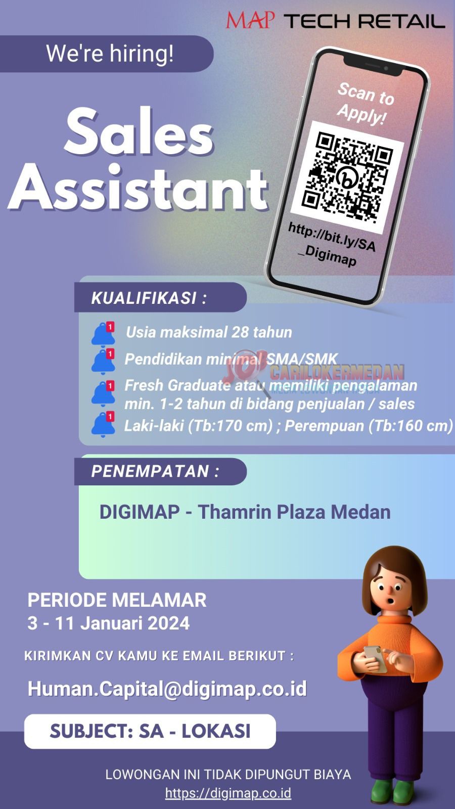 Lowongan Kerja SMA SMK Di Digimap Medan Januari 2024