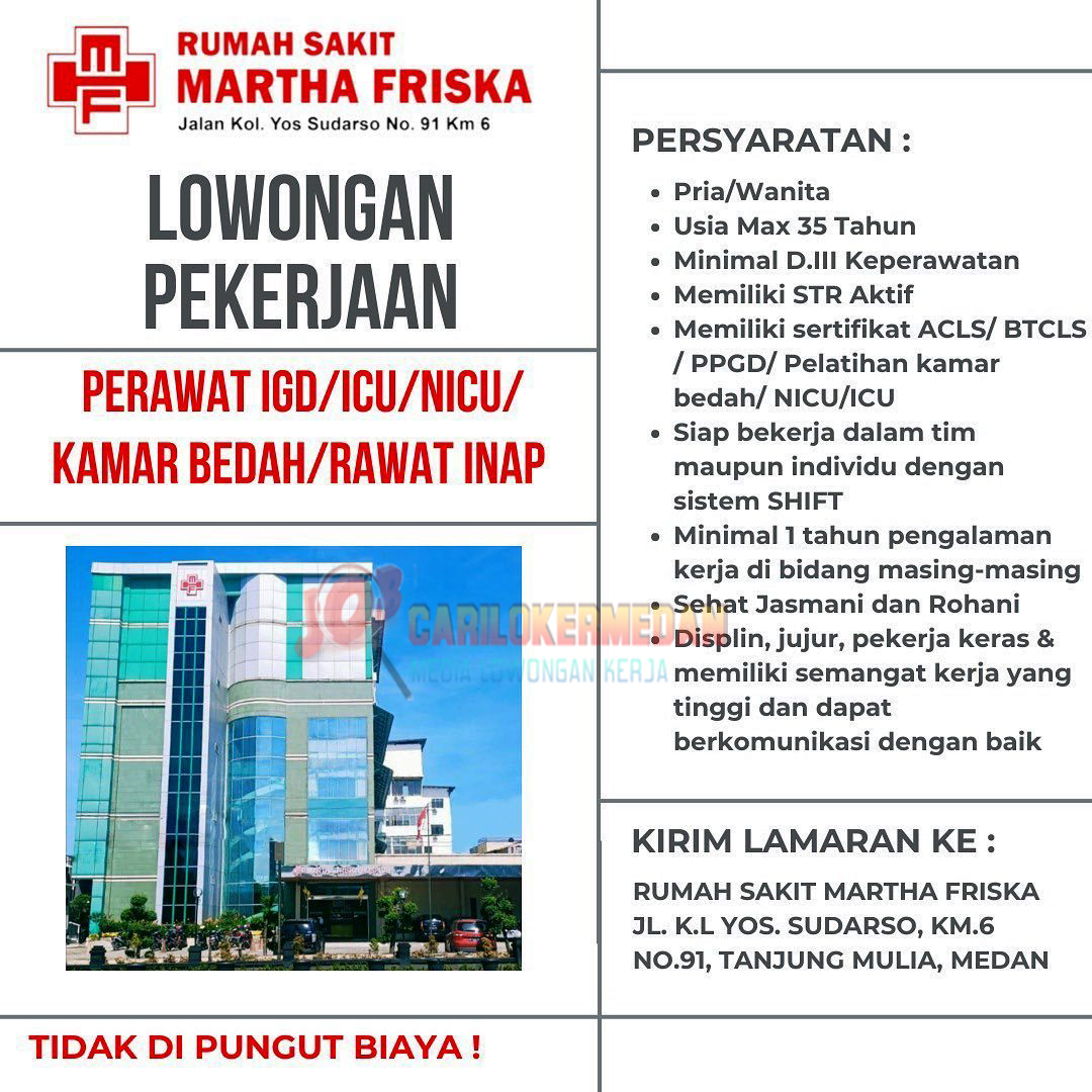 Loker D3 S1 Di RSU Martha Friska Brayan Medan Mei 2024 1