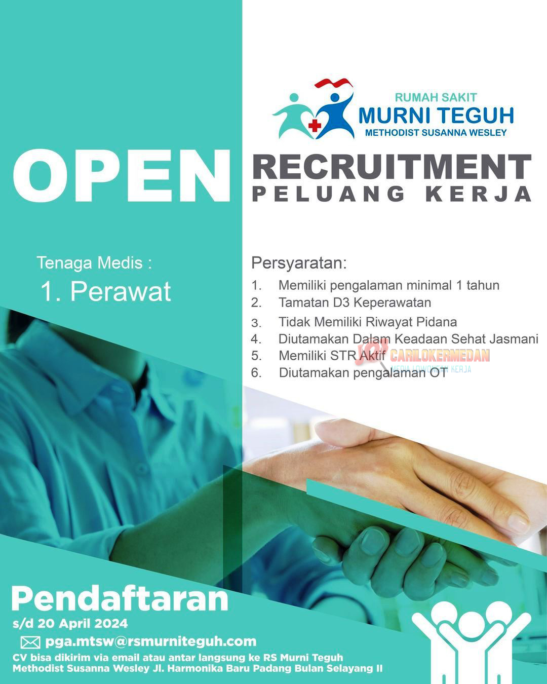 Loker D3 S1 Di RSU Methodist Susanna Wesley Medan 2024