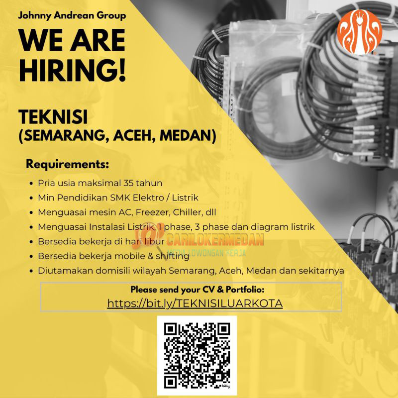 Loker SMK Di Johnny Andrean Group Medan Agustus 2024