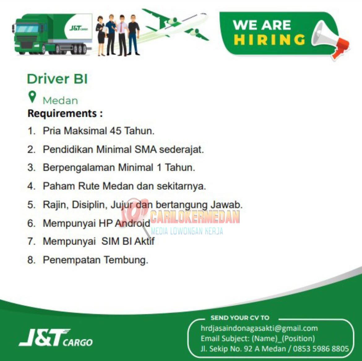 Loker Tamatan SMA SMK Di PT Global Jet Cargo Medan Juli 2024