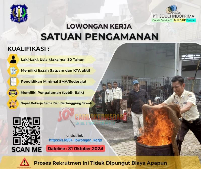 Loker SMA SMK Di PT Souci Indoprima Medan Oktober 2024