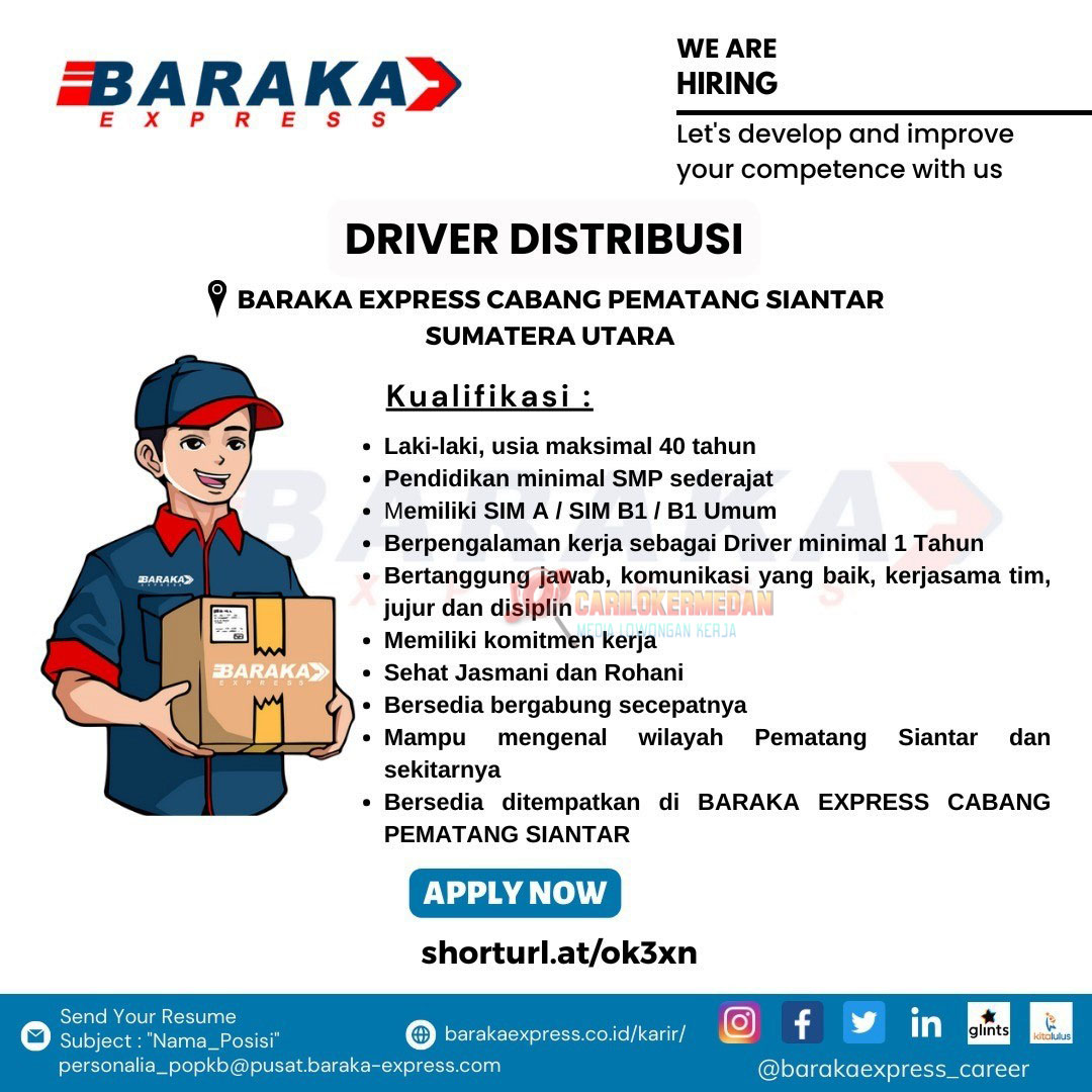 Loker SMP Di PT Baraka Sarana Tama Pematang Siantar 2024