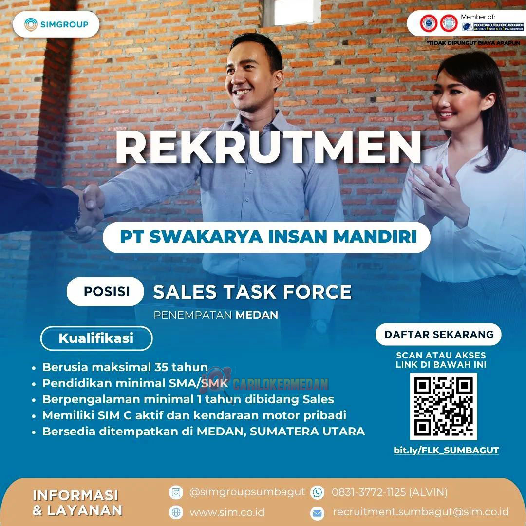 Loker SMA SMK Di PT Swakarya Insan Mandiri Medan 2024 1