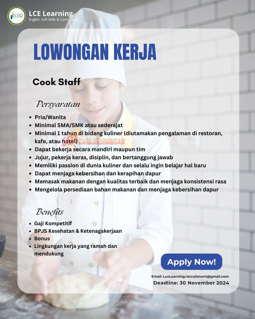 Loker Tamatan SMA SMK Di LCE Learning Medan November 2024 2