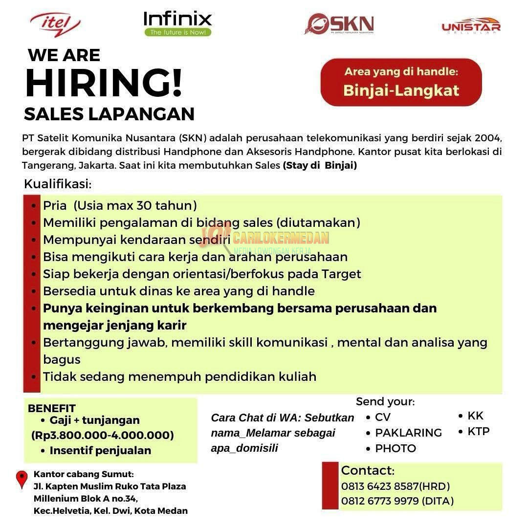 Loker Di PT Satelit Komunika Nusantara Medan Binjai Langkat 2