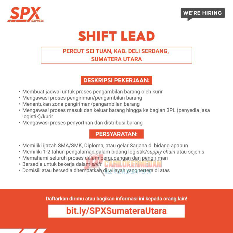 Loker SMA SMK D3 S1 Di Shopee Express Percut Desember 2024