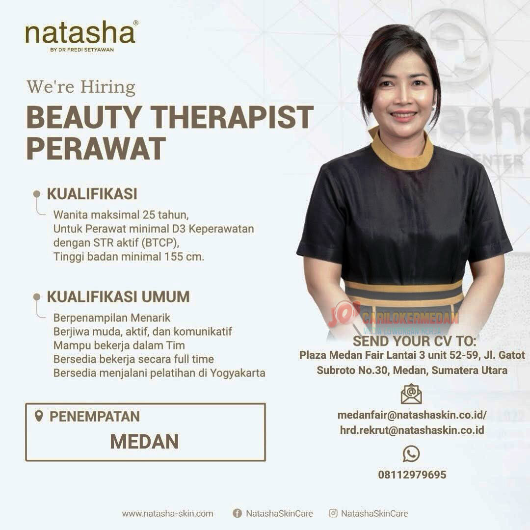 Loker D3 S1 Di Natasha Skin Clinic Center Medan Fair 2025