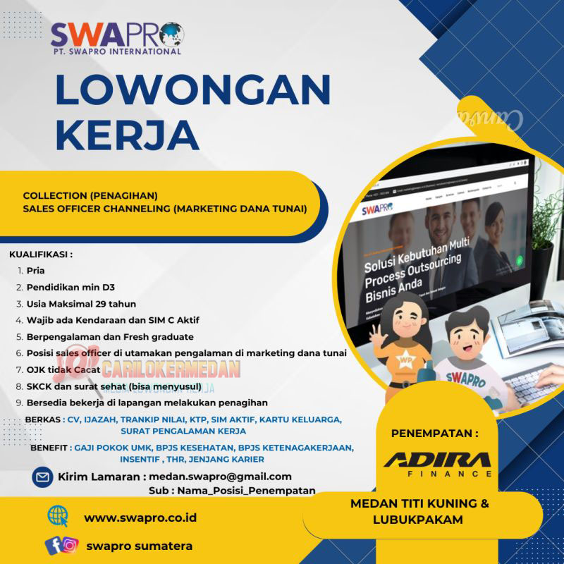 Loker D3 S1 Di PT Swapro International Medan Lubuk Pakam 2025