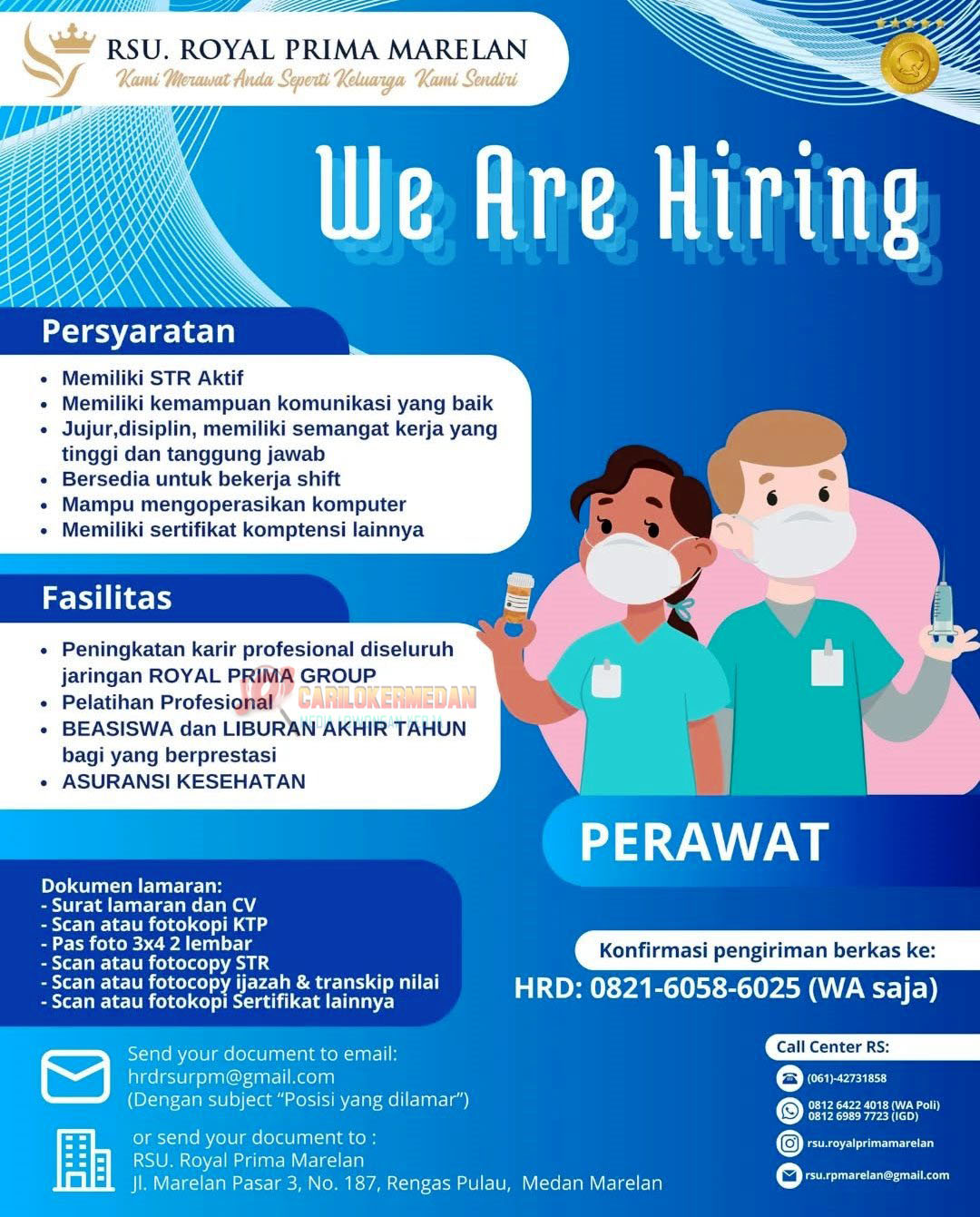 Loker Di RSU Royal Prima Marelan Medan Januari 2025