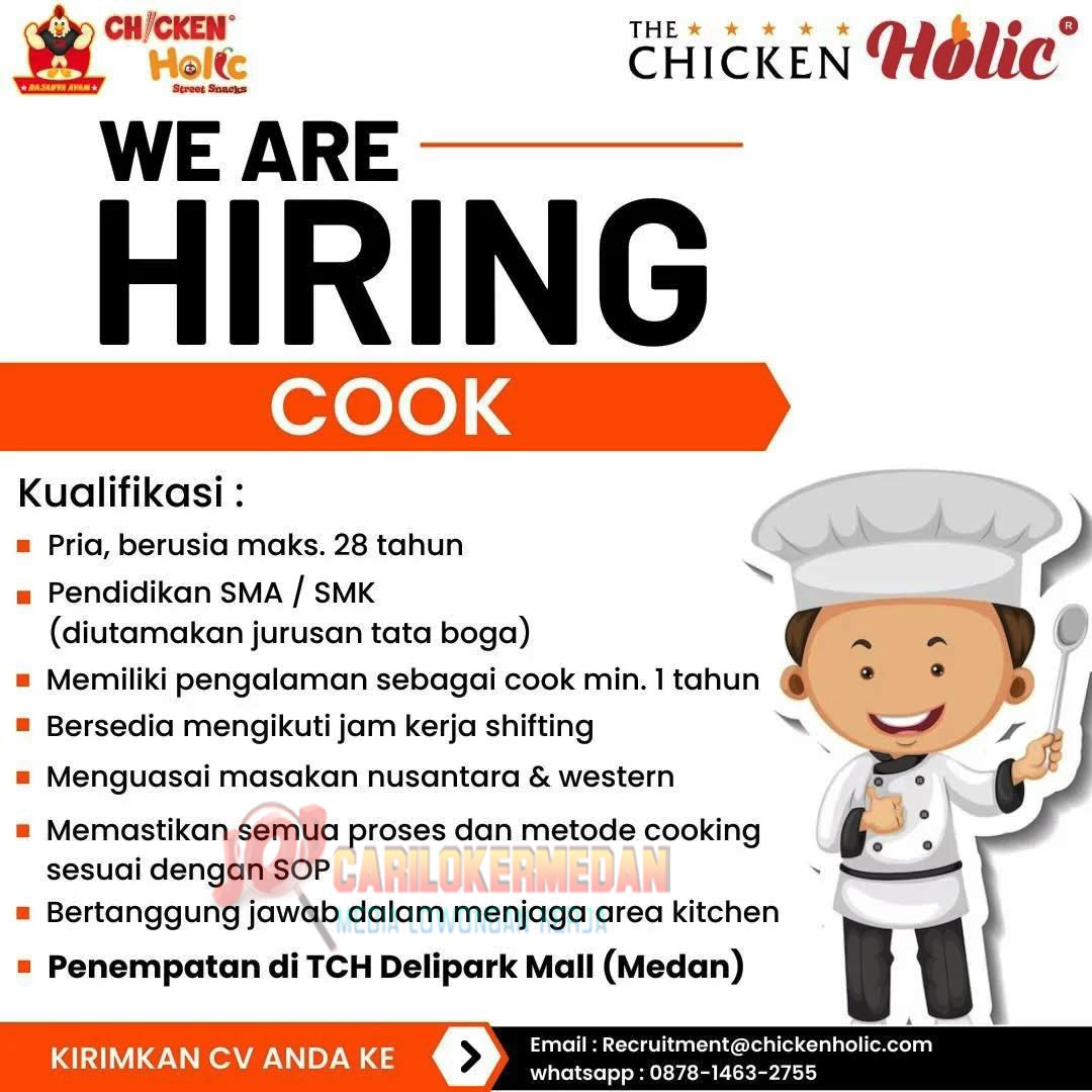 Loker Tamatan SMA SMK Di Chicken Holic Medan Januari 2025