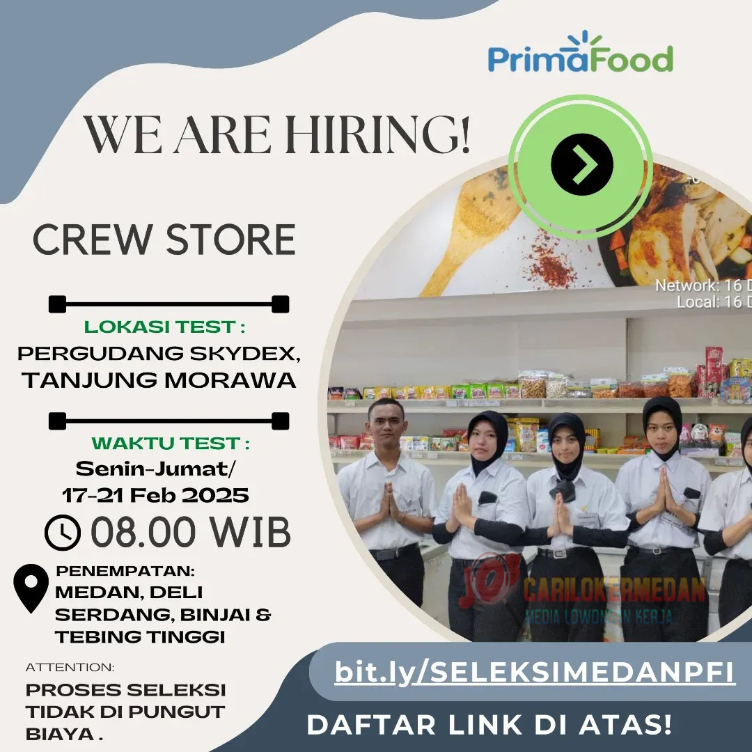 Loker Tamatan SMA SMK Di PT Primafood International Medan