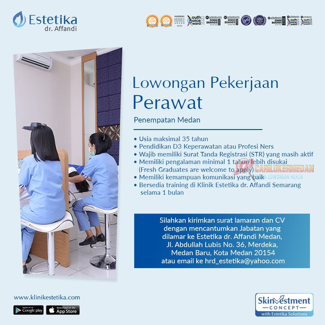 Loker D3 Ners Di Klinik Estetika dr Affandi Medan Maret 2025 2