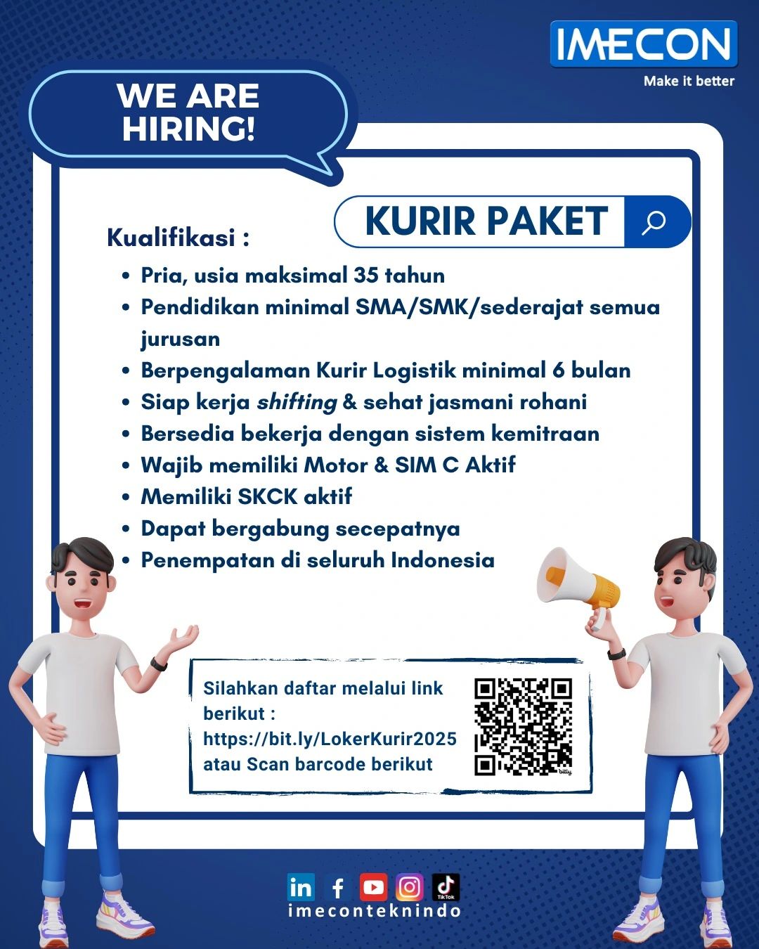 Loker SMA SMK Di PT Imecon Teknindo Medan Maret 2025