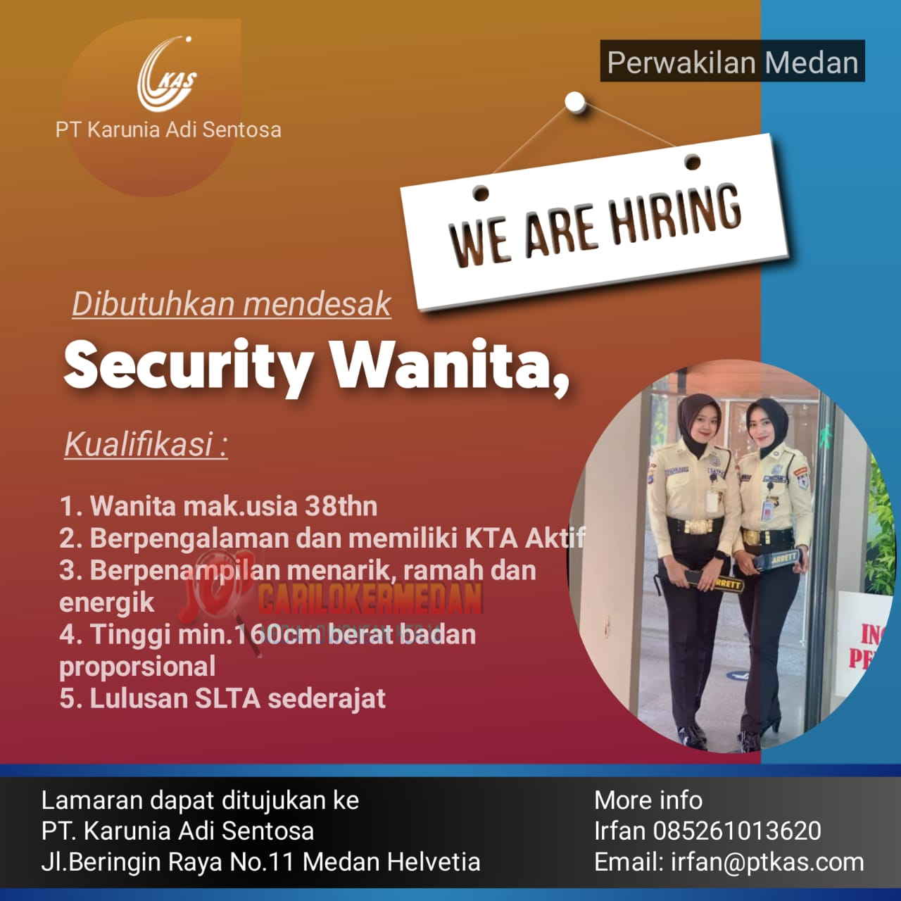 Loker SMA SMK Di PT Karunia Adi Sentosa Medan Mei 2025