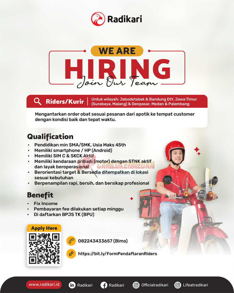 Loker SMA SMK Di PT Rajawali Berdikari Indonesia Medan 2025