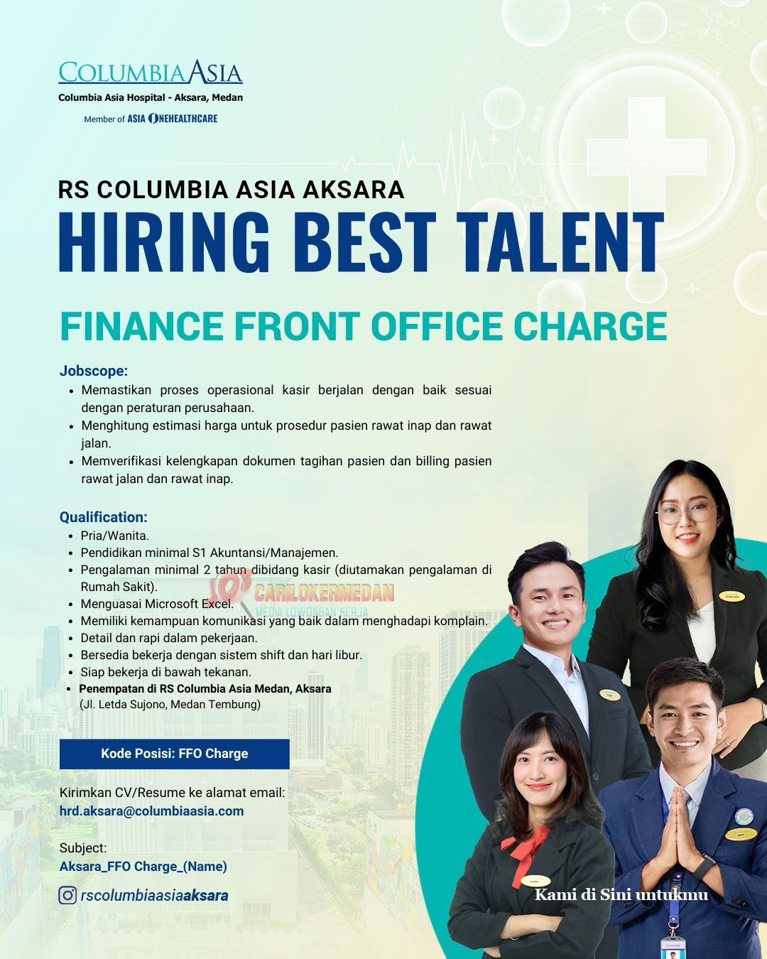 Loker Tamatan S1 Di RS Columbia Asia Aksara Medan Mei 2025