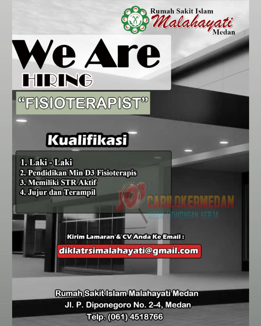 Lowongan Kerja D3 S1 Di RSI Malahayati Medan Mei 2025