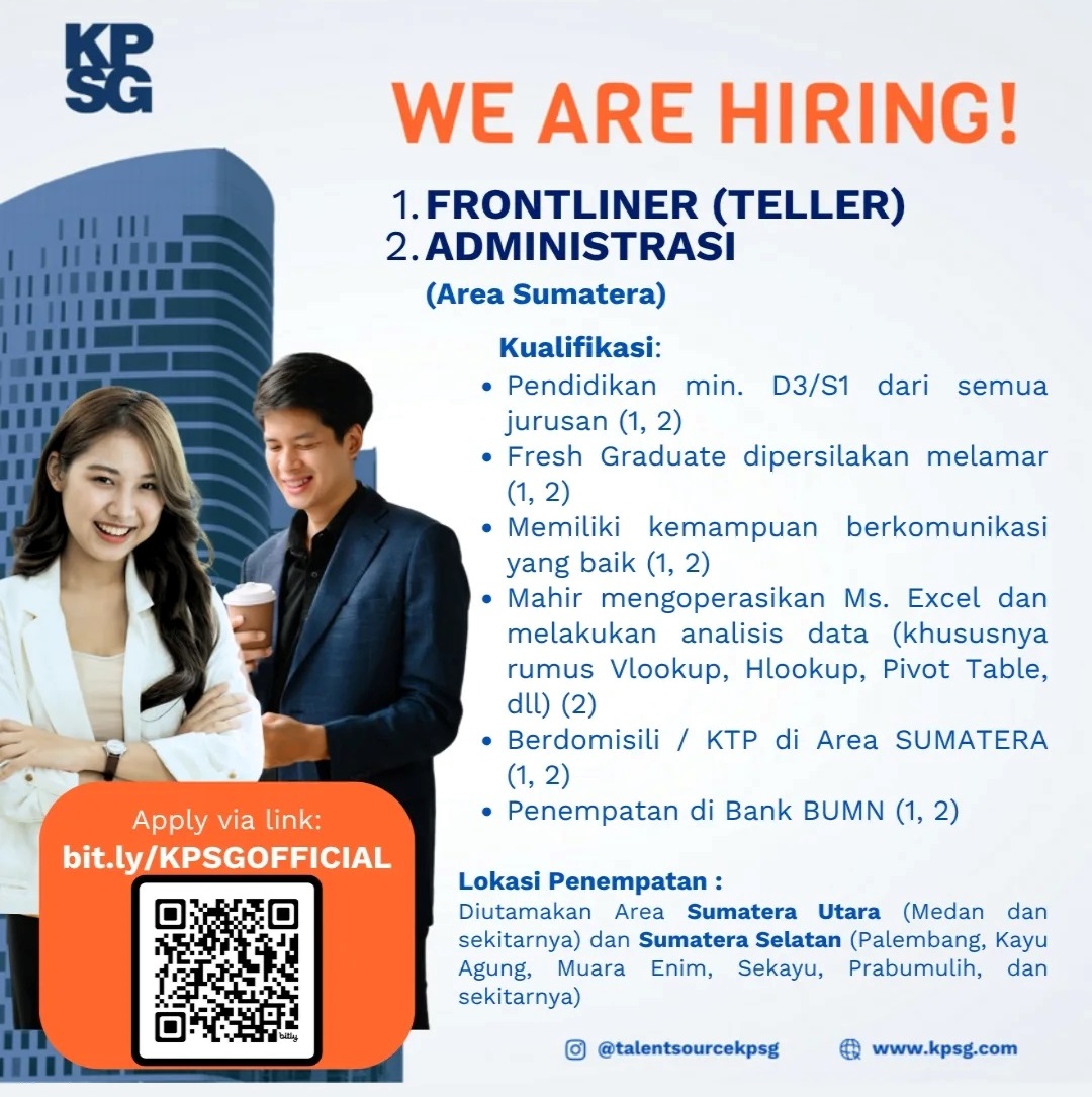 Loker D3 S1 Di PT Karyaputra Suryagemilang Medan Juni 2025