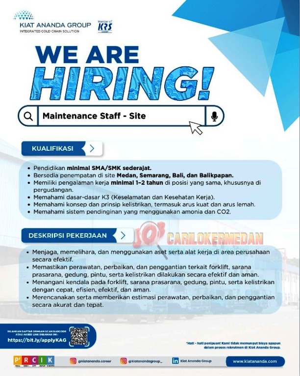 Loker SMA SMK Di Kiat Ananda Group Medan Juni 2025