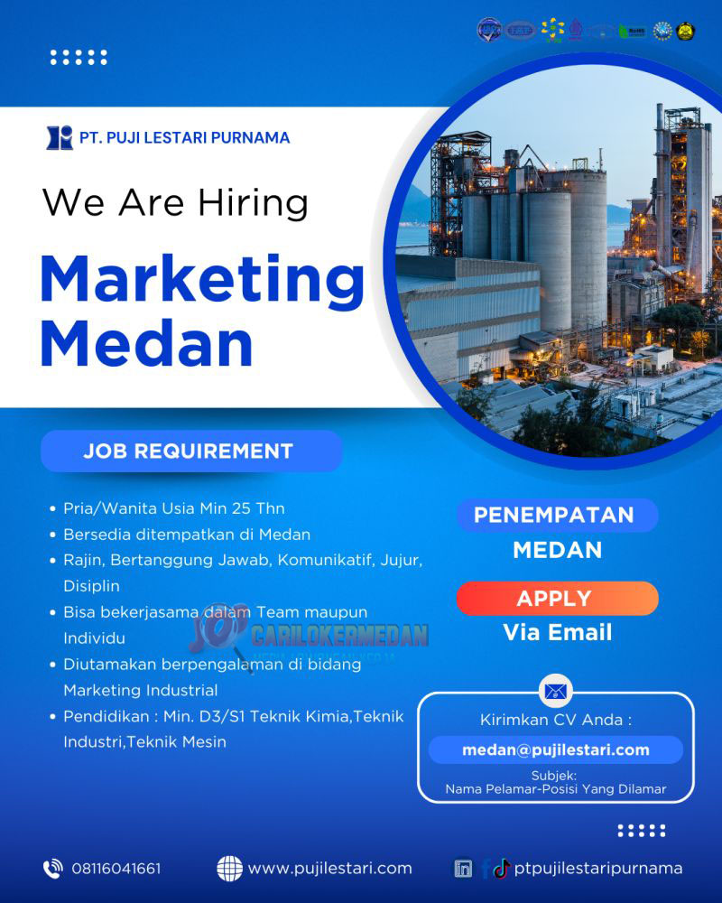 Loker D3 S1 Di PT Puji Lestari Purnama Medan Juli 2025