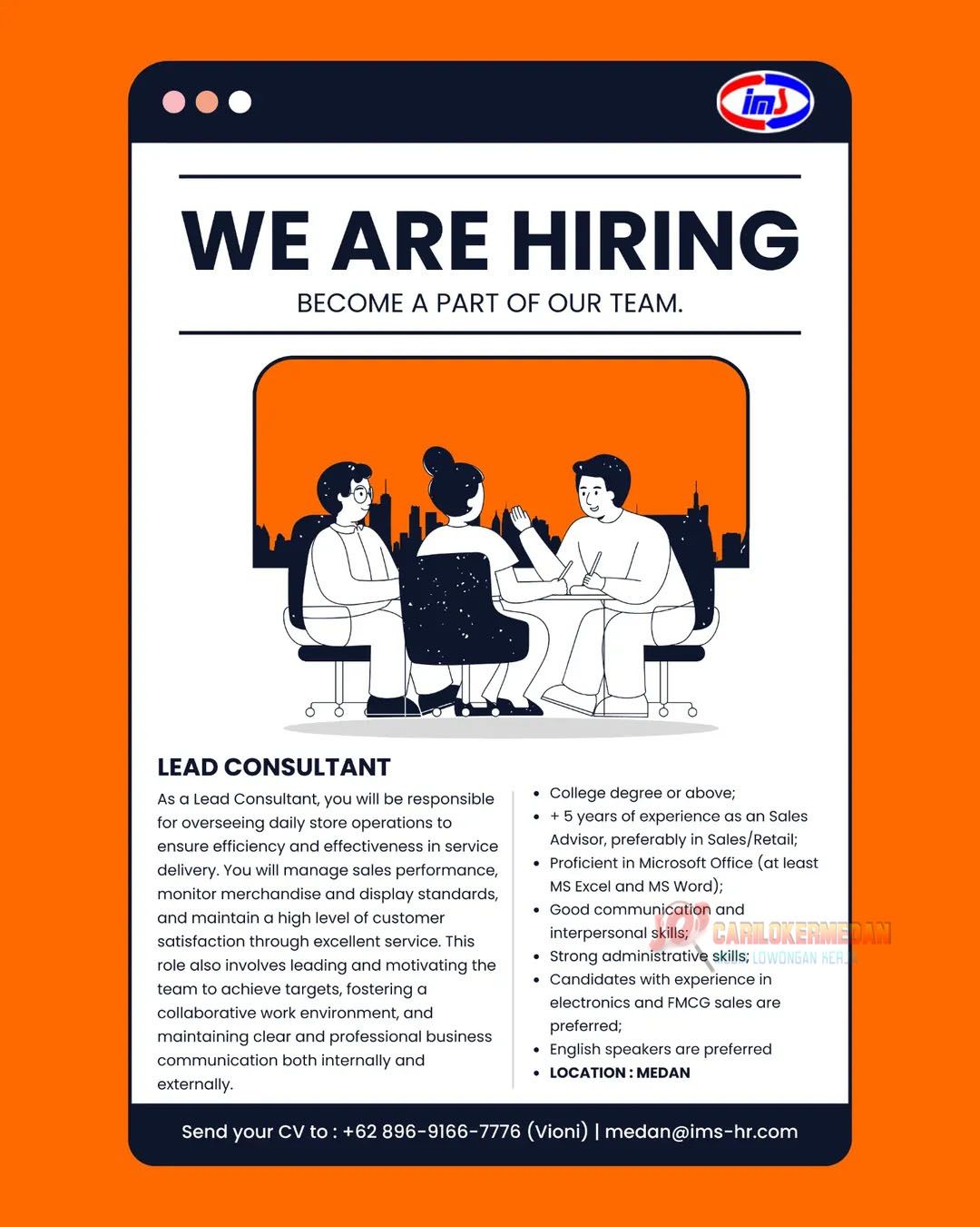 Loker SMA SMK D3 S1 Di PT Intrias Mandiri Sejati Medan 2025 2