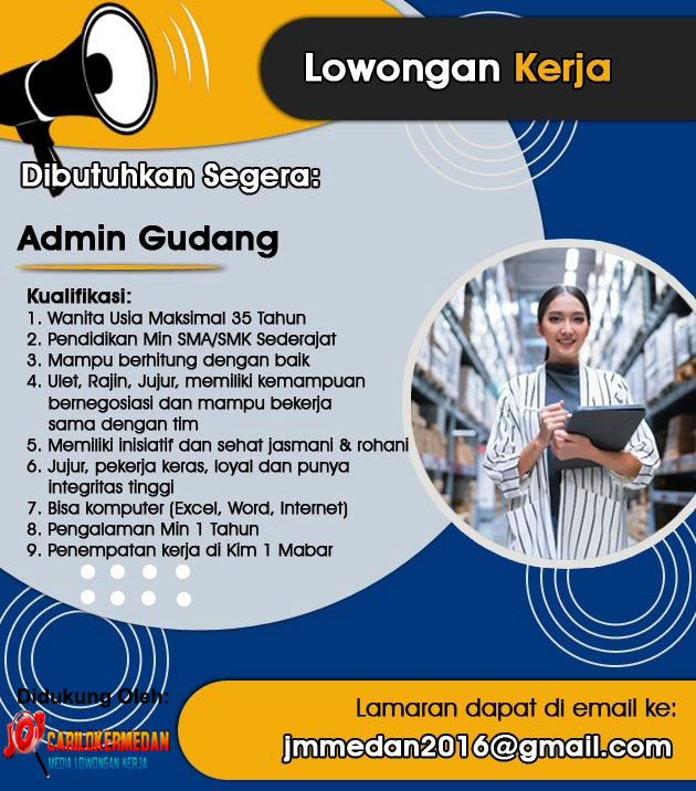 Loker SMA SMK Di PT Jadi Mas Medan KIM 1 Mabar Juli 2025