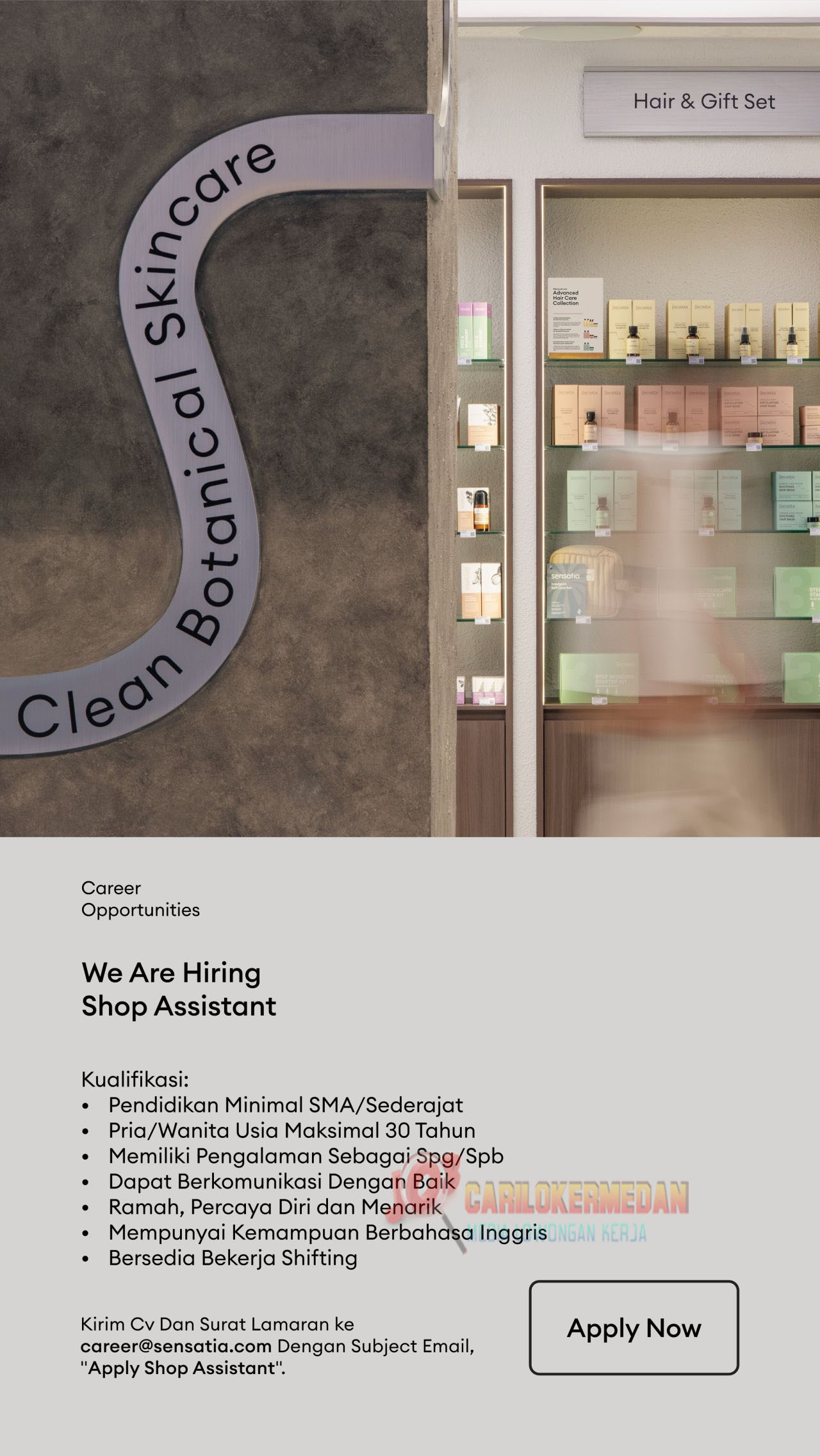 Loker SMA SMK Di PT Sensatia Botanicals Medan Juli 2025