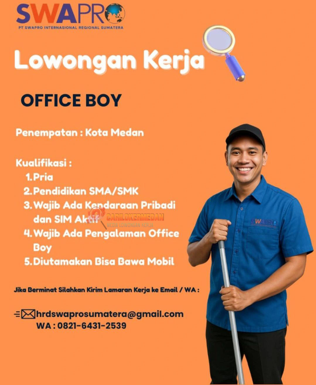 Loker SMA SMK Di PT Swapro International Medan Juli 2025