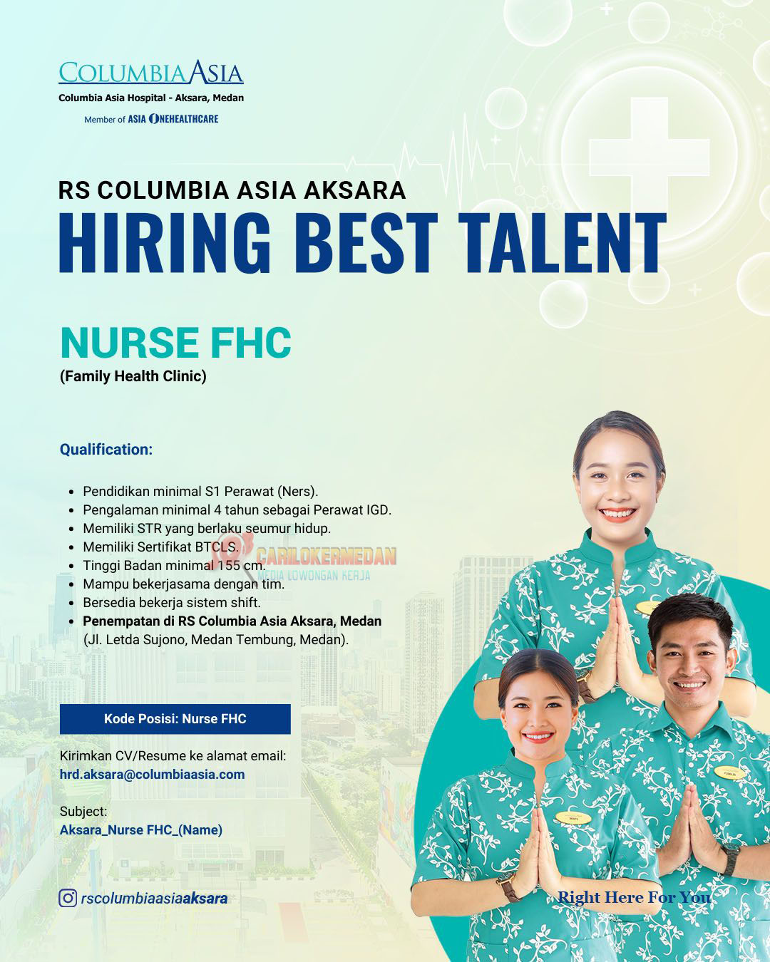 Loker Tamatan S1 Di RS Columbia Asia Aksara Medan Juli 2025 1