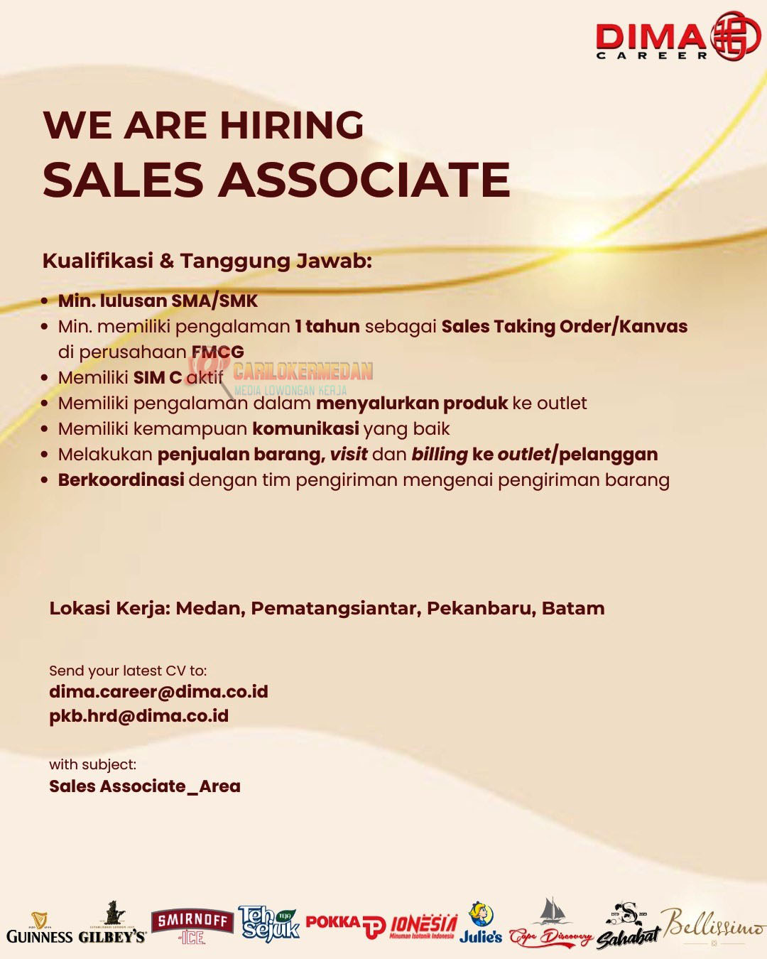 Loker Tamatan SMA SMK Di PT Dima Indonesia Medan Juli 2025