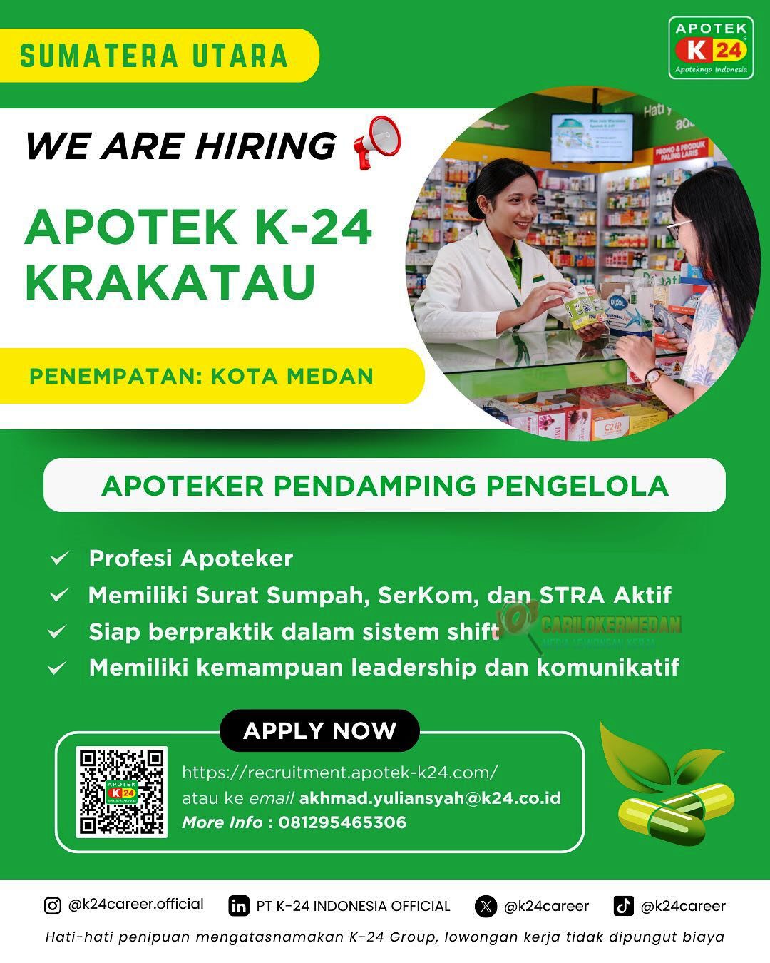 Lowongan Kerja Di PT K-24 Indonesia Medan Juli 2025