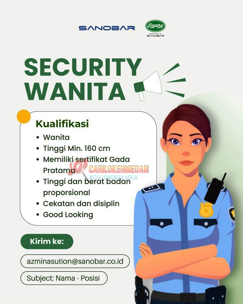Lowongan Kerja Di PT Sanobar Guna Jaya Medan Juli 2025