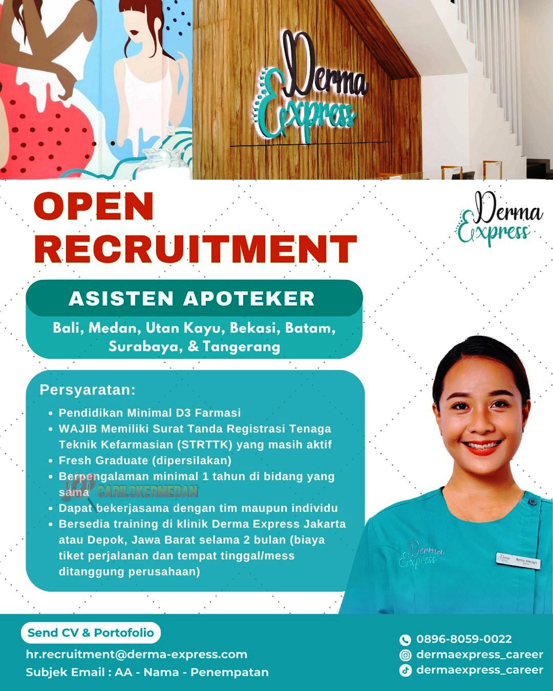 Loker D3 S1 Di Dermaesthetics Group Medan Agustus 2025