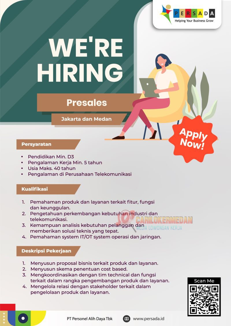 Loker D3 S1 Di PT Personel Alih Daya Tbk Medan Agustus 2025