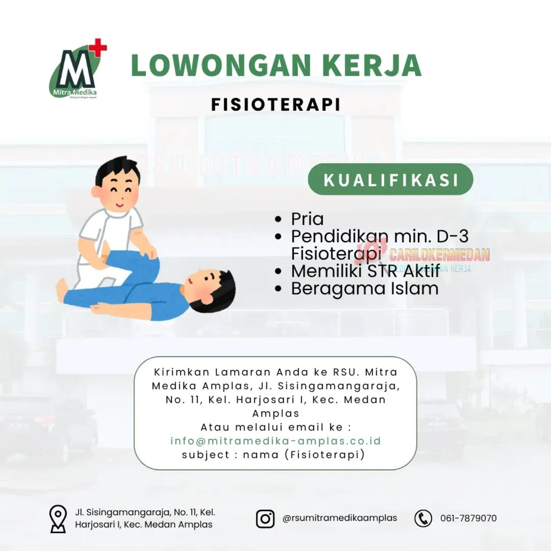 Loker D3 S1 Di RSU Mitra Medika Amplas Medan Agustus 2025