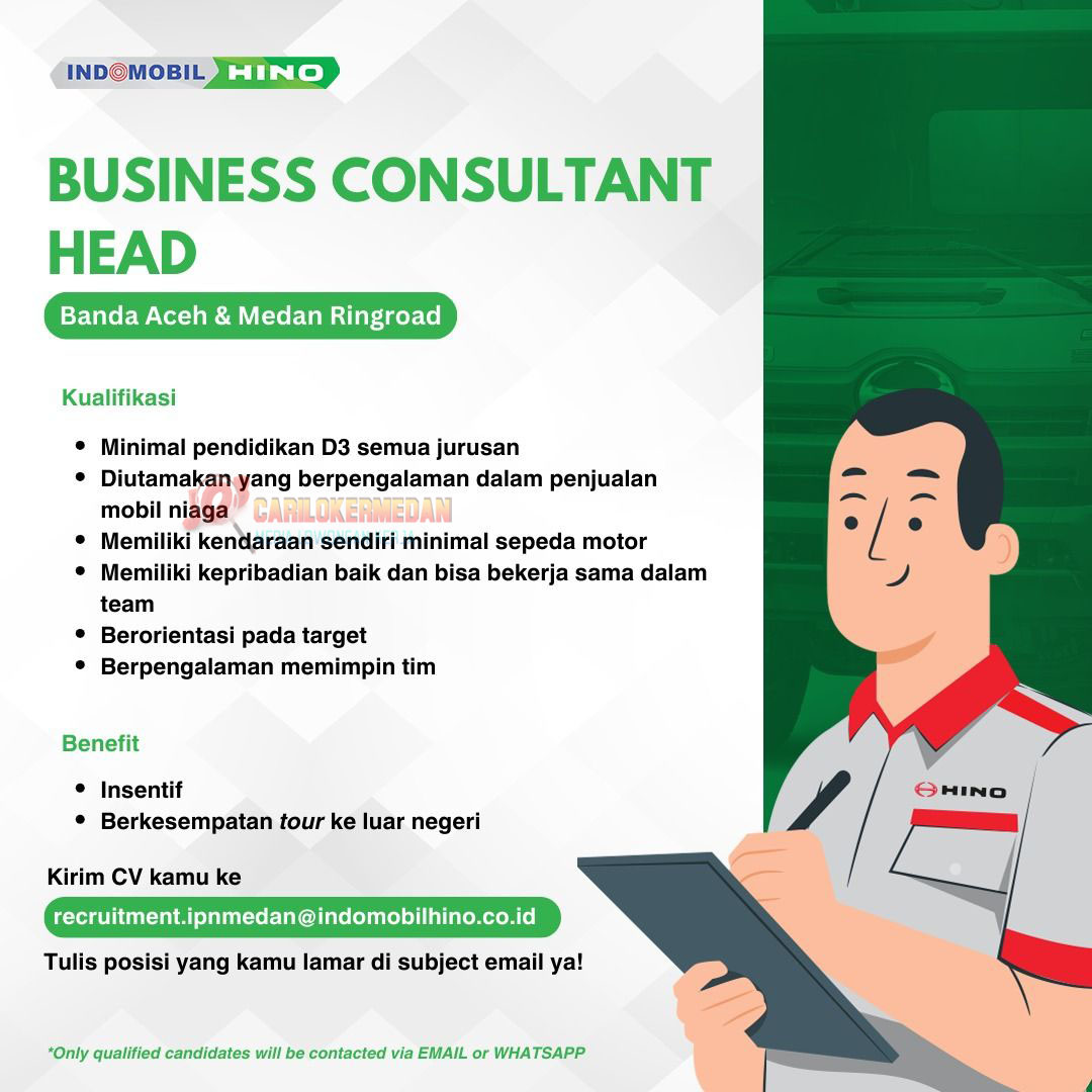 Loker SMA SMK D3 S1 Di PT Indomobil Hino Group Medan 2