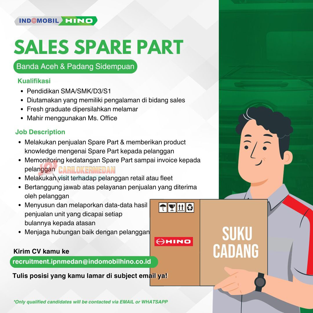 Loker SMA SMK D3 S1 Di PT Indomobil Hino Group Medan 3