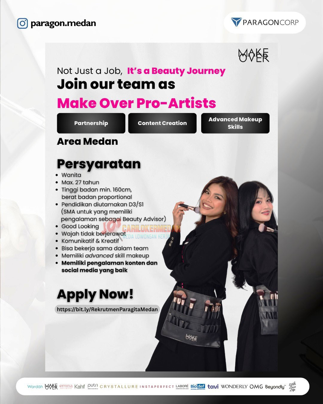 Loker SMA SMK D3 S1 Di Paragon Medan Agustus 2025 1