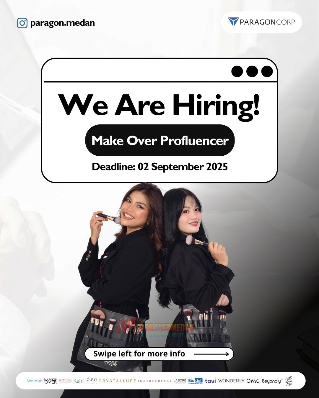 Loker SMA SMK D3 S1 Di Paragon Medan Agustus 2025