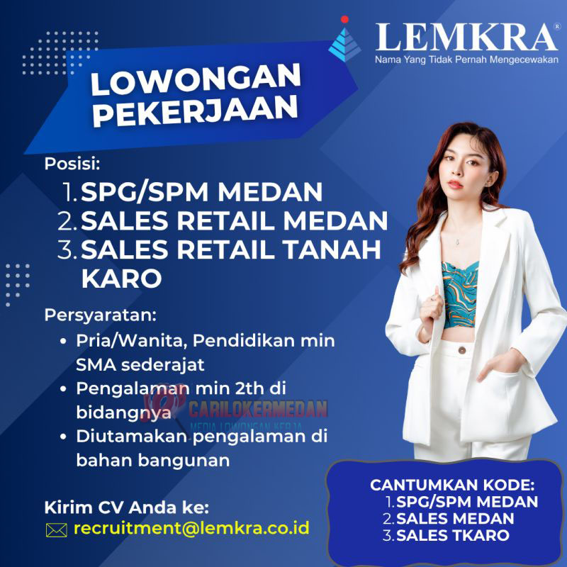 Loker SMA SMK Di PT Guna Bangun Jaya Lemkra Medan 2025
