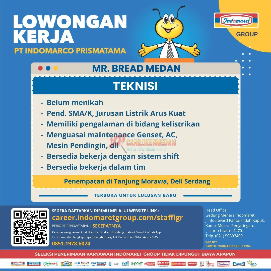 Loker SMA SMK Di PT Indomarco Prismatama Tanjung Morawa